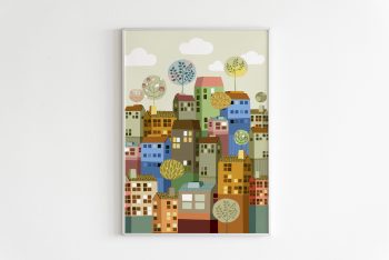 Ciudad-colores ilustradora Cecilia Plaza