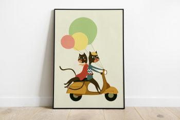 Gatos-moto ilustradora Cecilia Plaza