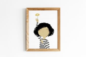 Personita-con-flor ilustradora Cecilia Plaza