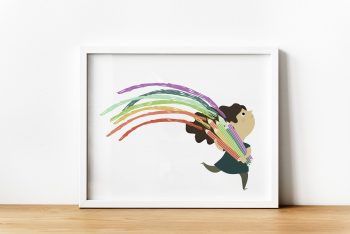 Niña-arcoiris ilustradora Cecilia Plaza
