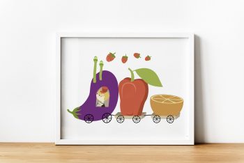 Tren-verduras ilustradora Cecilia Plaza