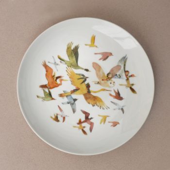 Plato cerámico Pájaros