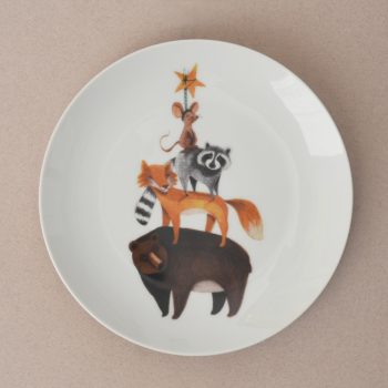 Plato cerámico Pirámide Animales