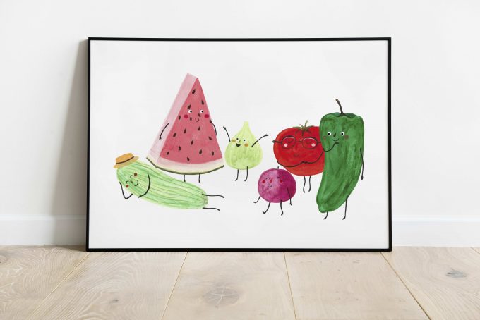Frutas-Verduras-Verano ilustradora Cecilia Plaza