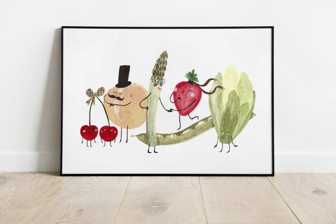 Frutas-Verduras-Primavera ilustradora Cecilia Plaza
