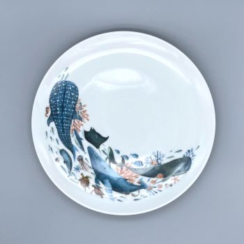 Plato cerámico Marino semicircular