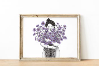 Ilustración Flores Aster