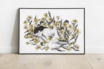 ilustración Flores Azucena