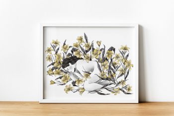 ilustración Flores Azucena