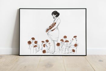 Ilustración Flores Clavel