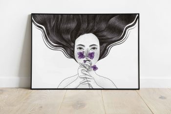 Ilustración Flores Violeta