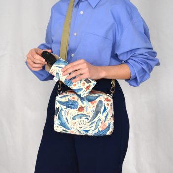 Bolso Cajita MARINO y funda de gafas