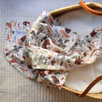 Muselina Animales en una cesta